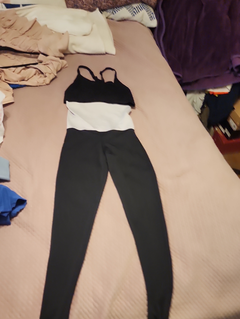 Victoria's Secret Black and White Colorblock Jumpsuit